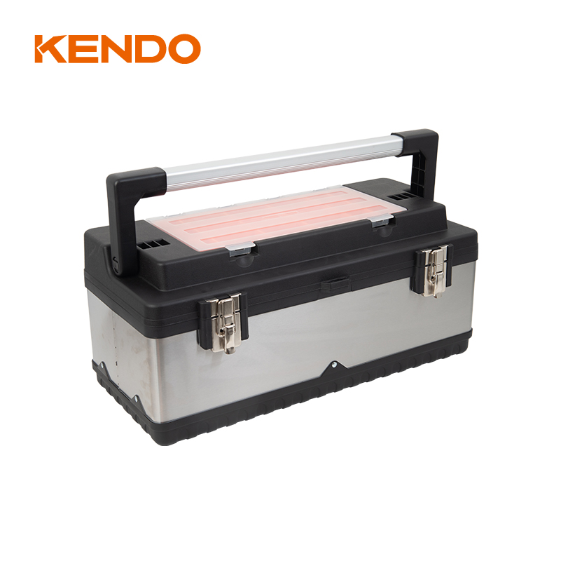 (23-1/5')Boîte à outils en plastique et acier inoxydable de 59 cm