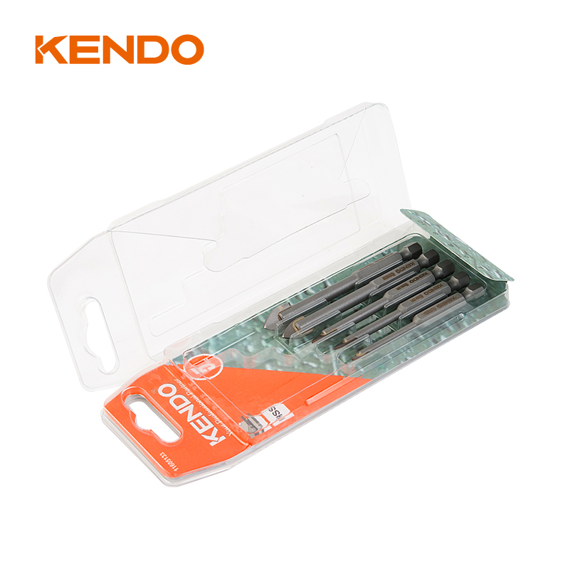 Jeu de 5 forets à verre, hexagonaux. Tige à changement rapide