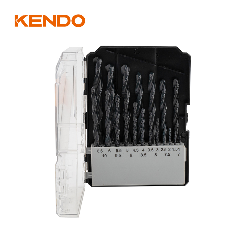 Foret hélicoïdal HSS, 19 pièces, finition forgée et noire