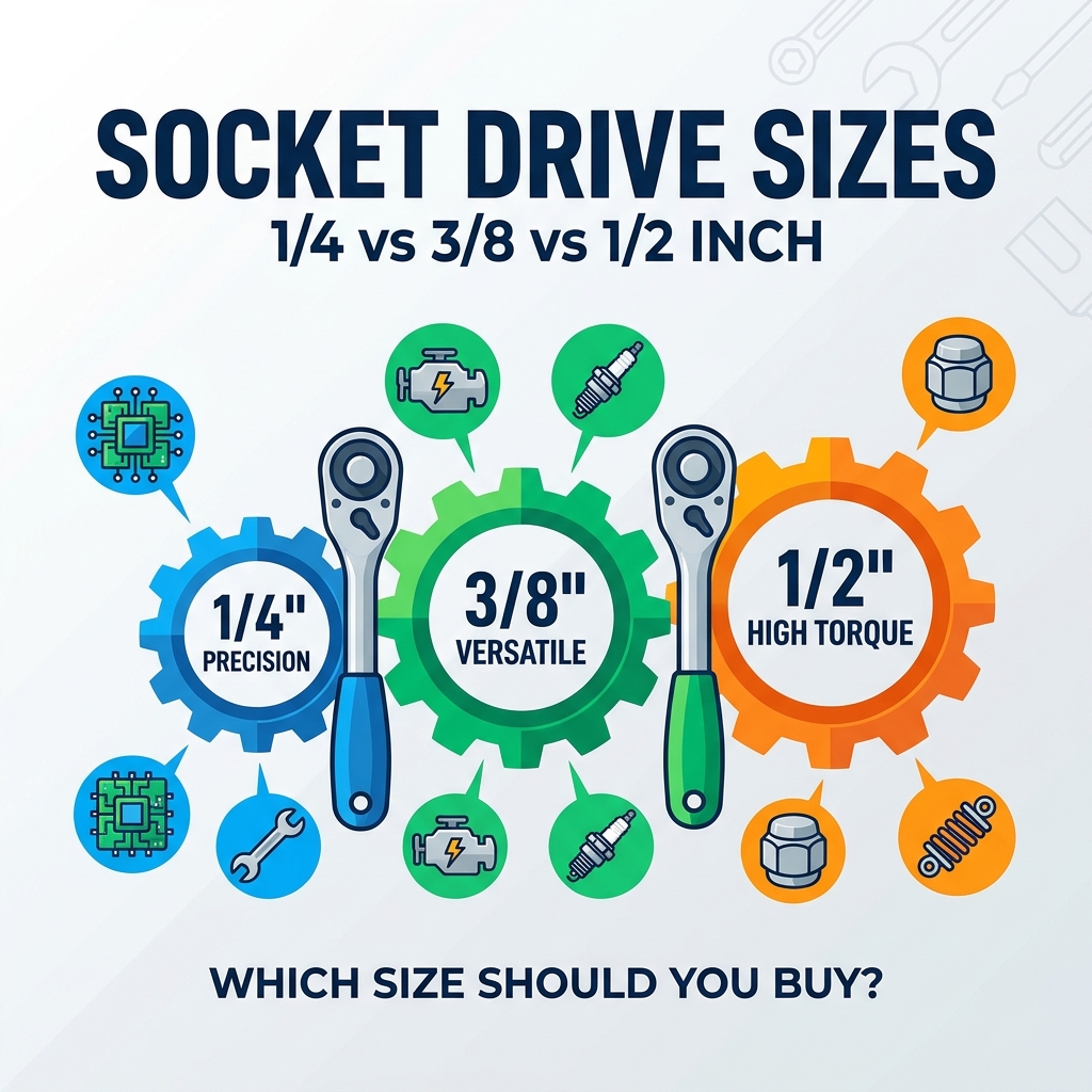 Douille 1/4 vs 3/8 vs 1/2 pouce : quelle taille devriez-vous acheter ?