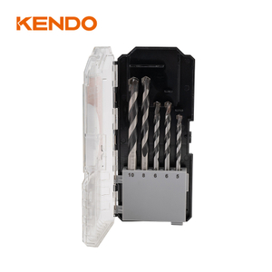 5pc Multi-purpose Drill Bit Set, White & Black Finish