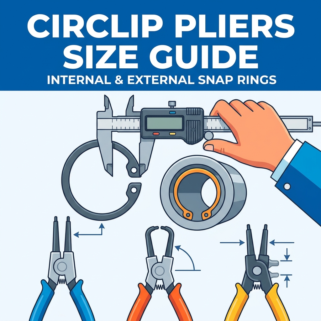 De quelle taille de pince à circlips avez-vous besoin pour les anneaux élastiques internes et externes ?